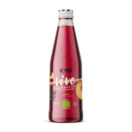 KYO Boisson kombucha pèche et baies de sureau Bio 50cl