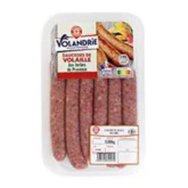 Saucisses volaille Volandrie Aux herbes 300g
