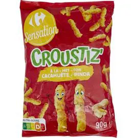 CARREFOUR SENSATION Biscuits apéritif Croustiz' cacahuète 90g