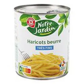 MARQUE REPÈRE, NOTRE JARDIN Haricots beurre Très fins 440g