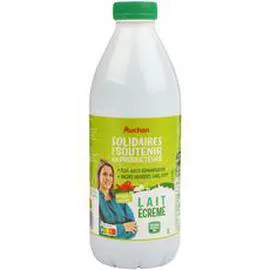 AUCHAN Lait écrémé UHT responsable 1l