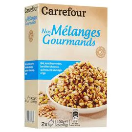 CARREFOUR Mélange céréales blé, lentilles, quinoa, riz, orge 2x200g