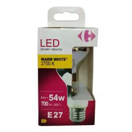 CARREFOUR Ampoule LED R63 55W E27 WW l'unité