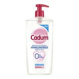 CADUM Gel Douche Corps et Cheveux Hypoallergénique Sans Sulfate 750ml
