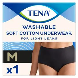 TENA Culotte Fuites Urinaires Noire Taille M Légères Coton Doux l'unité