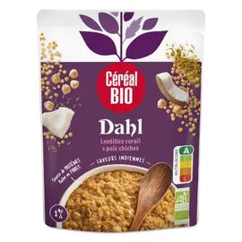 CÉRÉAL BIO Dahl lentilles corail et pois chiches Bio 220g