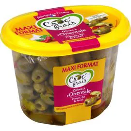 CROC'FRAIS Olives vertes dénoyautées Orientale 500g