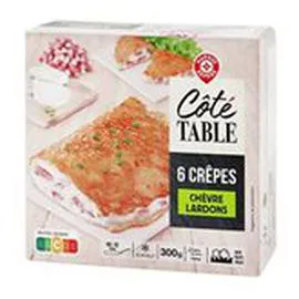 MARQUE REPÈRE, CÔTÉ TABLE Crêpes Chèvre Lardons x6 300g