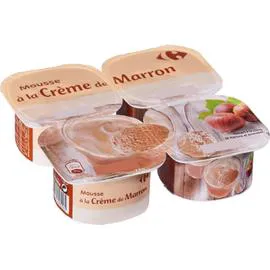 CARREFOUR Mousse crème de marron 4x73g