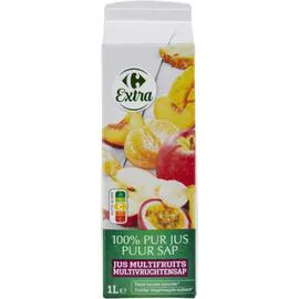 CARREFOUR EXTRA Jus de fruits multifruits 100% pur jus 1l