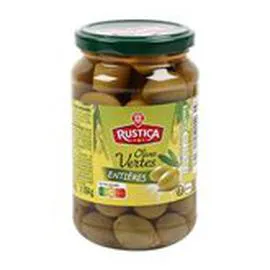 MARQUE REPÈRE, RUSTICA Olives vertes Entières 200g