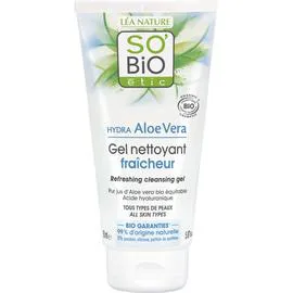 LÉA NATURE, SO'BIO ÉTIC Gel nettoyant fraîcheur pur jus d'aloe vera bio 150ml