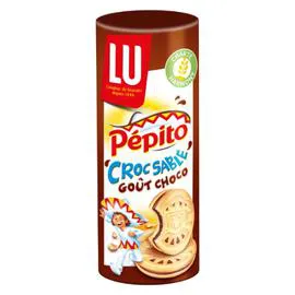 LU, PÉPITO Biscuits fourrés au chocolat au lait Croc Sablé Pepito 294g