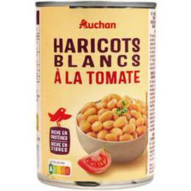 AUCHAN Haricots blans préparés à la tomate 400g