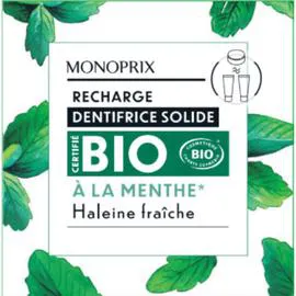 MONOPRIX BIO Recharge Dentifrice Solide 22g