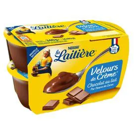 NESTLÉ, LA LAITIÈRE Crème dessert Velours de crème chocolat 4x85g