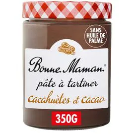 BONNE MAMAN Pate à tartiner cacahuète et cacao 350g