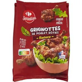 CARREFOUR SENSATION Grignottes de poulet rôties nature 250g