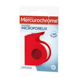 MERCUROCHROME Mercurochrome Sparadrap Microporeux Spécial Peaux Sensibles l'unité