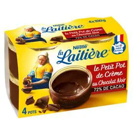 NESTLÉ, LA LAITIÈRE Crème dessert chocolat extra-noir 4x100g