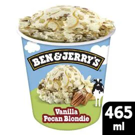 BEN & JERRY'S Glace Vanilla Pecan Blondie 414g