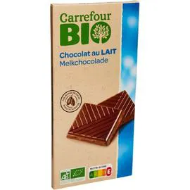 CARREFOUR BIO Chocolat au lait 100g