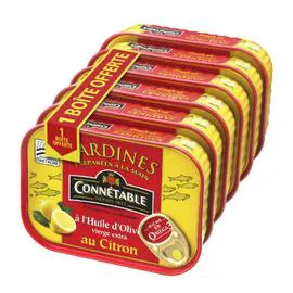 CONNÉTABLE Sardines à l'huile d'olive et citron 6x135g