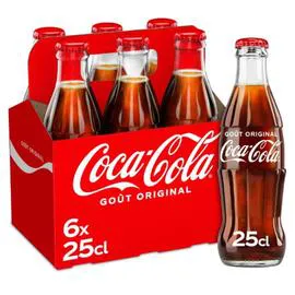COCA-COLA Soda au cola original 6x25cl