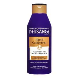 DESSANGE Shampoing Bleu Blond Californien Nutri-correcteur Cheveux Blonds Colorés 250ml