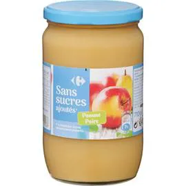 CARREFOUR Compote pommes poires sans sucres ajoutés 710g