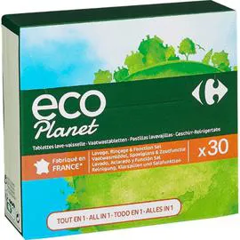 CARREFOUR ECO PLANET Tablette lave-vaisselle tout en 1 x30