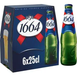 KRONENBOURG, 1664 Bière Lager Blonde 6x25cl