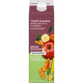 MONOPRIX Jus multifruits 100% pur jus 1l