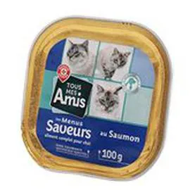 MARQUE REPÈRE, LYCAT Barquette chats au Saumon 100g