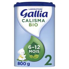GALLIA Lait bébé en poudre 2ème âge 6-12 mois Calisma Bio 800g