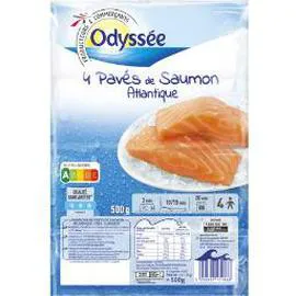 ODYSSÉE Pavés de saumon Atlantique 500g