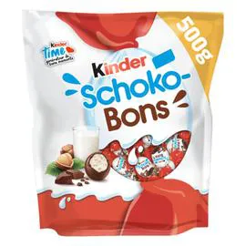 KINDER, SCHOKO-BONS Bonbons de chocolat au lait fourrés lait et noisettes 500g