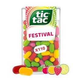 TIC TAC Bonbons cerise, passion, citron vert, fraise 54g