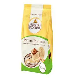 FERRERO, FERRERO ROCHER Chocolat blanc noisettes Petits Plaisirs ROCHER 126g