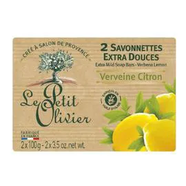 LE PETIT OLIVIER Savonnettes verveine citron 2x100g