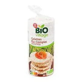 MARQUE REPÈRE, BIO VILLAGE Galettes riz Complet x17 130g
