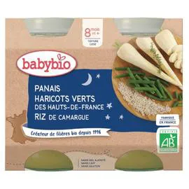 BABYBIO Pot Panais haricot vert Riz - Dès 8mois 2x200g