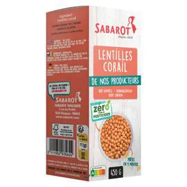SABAROT Lentilles corail 450g