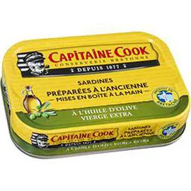 CAPITAINE COOK Sardines préparées à l'ancienne huile d'olive vierge extra 87g
