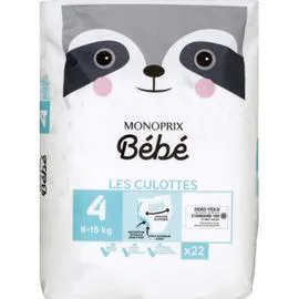 MONOPRIX BÉBÉ Les Culottes taille 4 : 8-15 kg x22