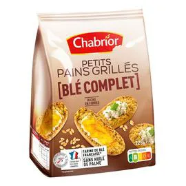 CHABRIOR Petits pains grillés blé complet 225g