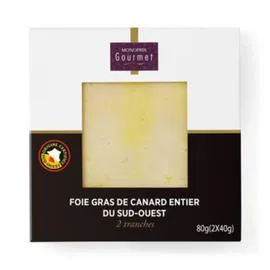 MONOPRIX GOURMET Foie Gras De Canard Entier Du Sud-Ouest Igp 80g