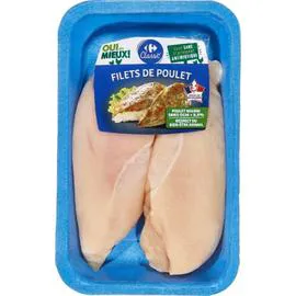 CARREFOUR CLASSIC' Filets de poulet blanc 2x150g