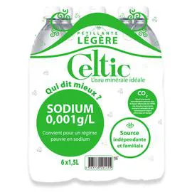 CELTIC Pack Eau Minérale Pétillante Légère 6x1,5l