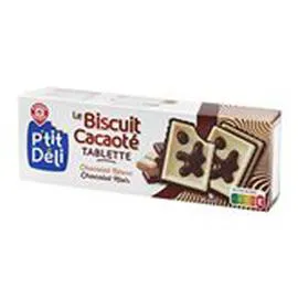 MARQUE REPÈRE, P'TIT DÉLI Biscuits cacao Chocolat noir/blanc 115g